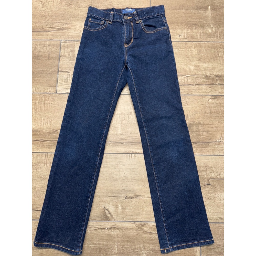 Old‎ Navy Girls Dark Wash Straight Leg Adjustable Waist Jeans - Size 12 Slim